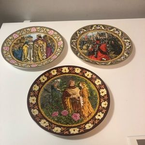1987 Wedgwood King Arthur Decorative Plates 4, 5, & 6 Wedding Lancelot Knights